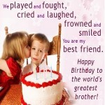 Happy Birthday wishes for Brother
