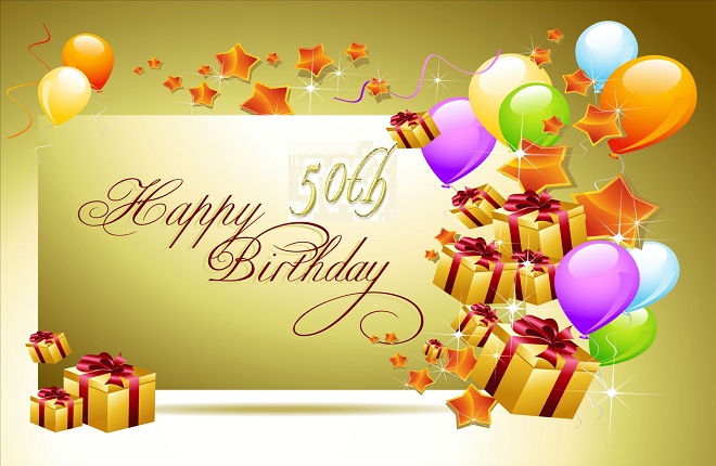 Happy 50th Birthday Greetings in English