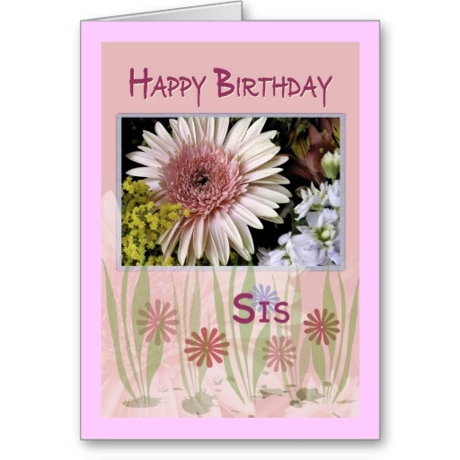 happy birthday greeting card for sister,