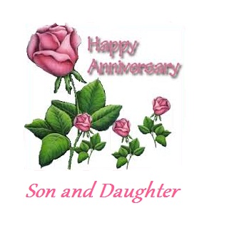 Happy anniversary wishes to son and daughter
